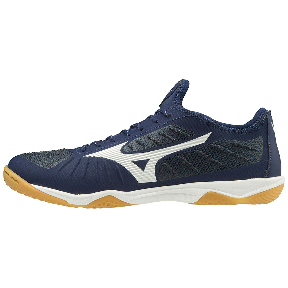 Mens Mizuno Rebula Sala Elite Indoor Soccer Shoes Blue/White Philippines (QWFIKG180)